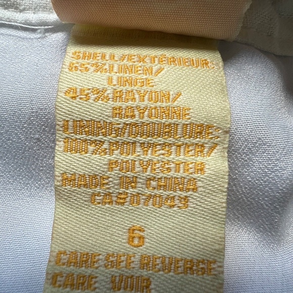 Lucy & Laurel Skirt Linen Blend Coastal Cowgirl Cut Out Lace Hem White Size 6 - Picture 8 of 8